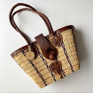Jeanne Beatrice Purse Straw Basket Handbag